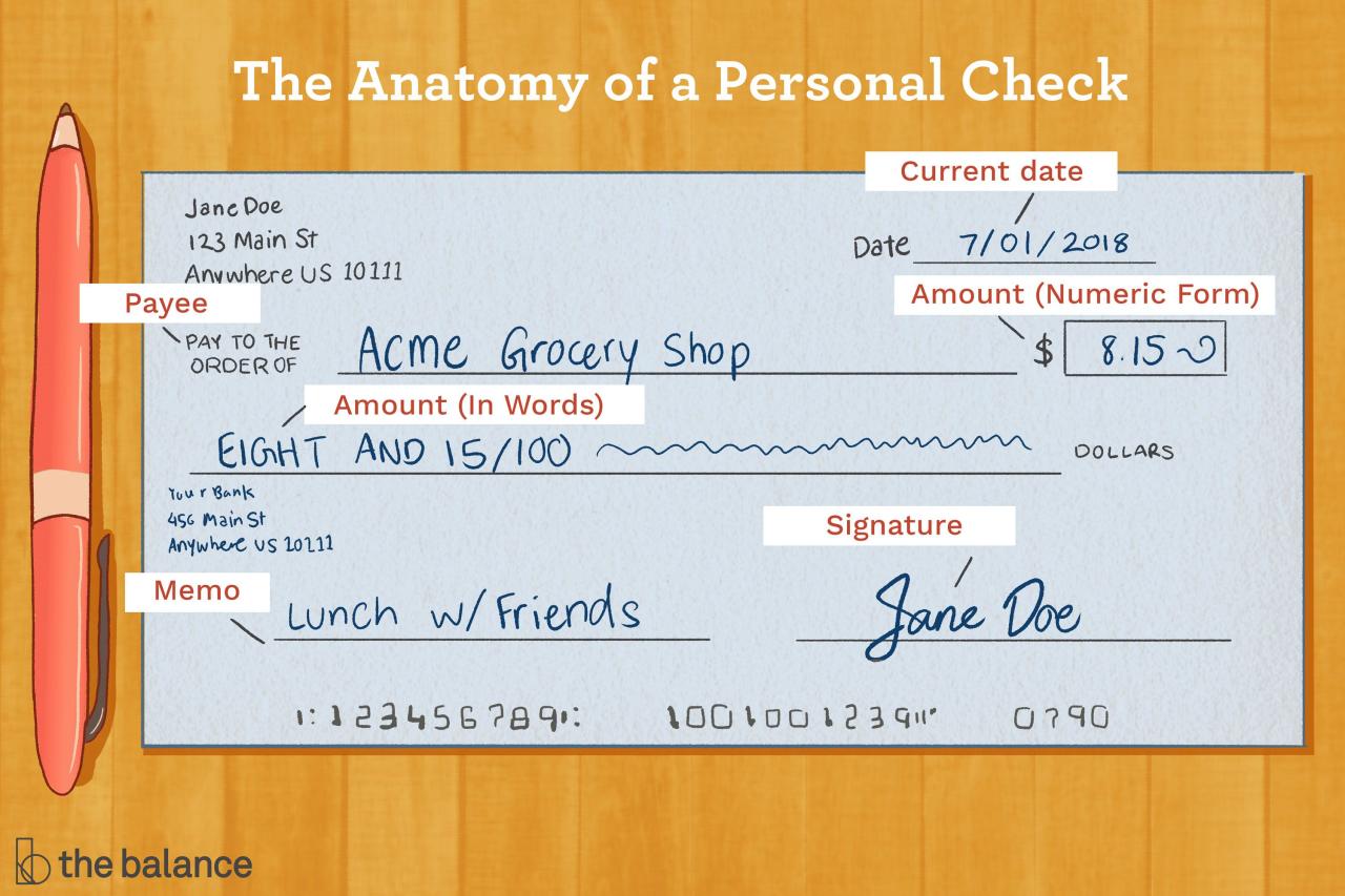 How to Write a Check